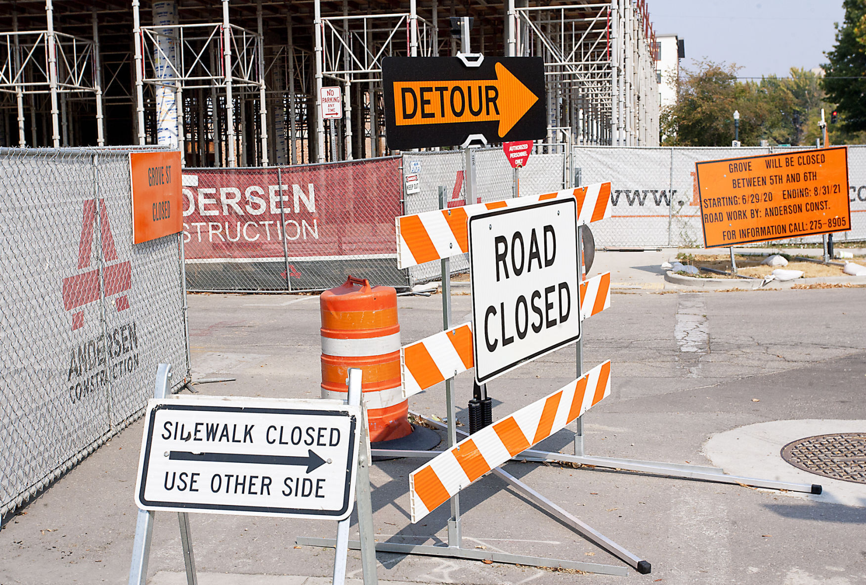 Downtown Boise construction